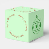 Gesichtskasten - Grafischer Kugelschmuck mit Textk Geschenkschachtel (Rückseite)