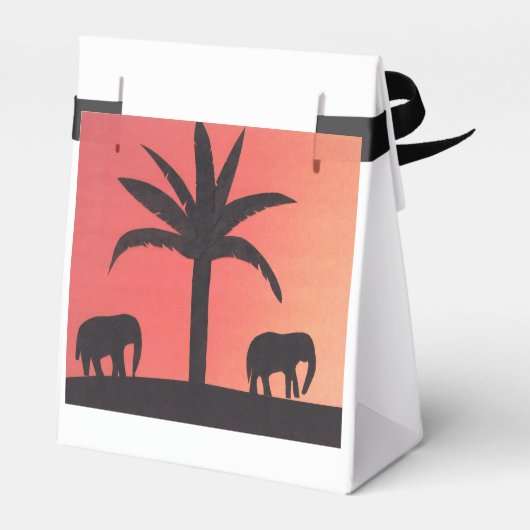 Gesichtskasten mit Elefantendesign Geschenkschachtel (Rückseite)