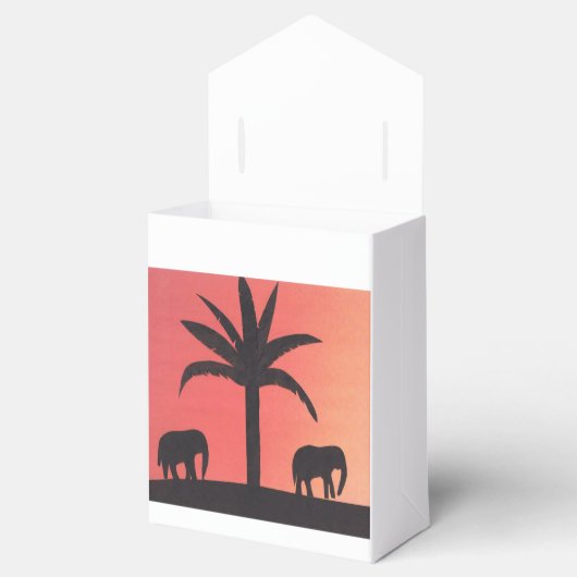 Gesichtskasten mit Elefantendesign Geschenkschachtel (Geöffnet)