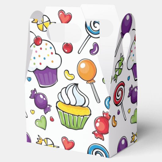 Gesichtskasten - süße Kuchen Geschenkschachtel (Geöffnet)