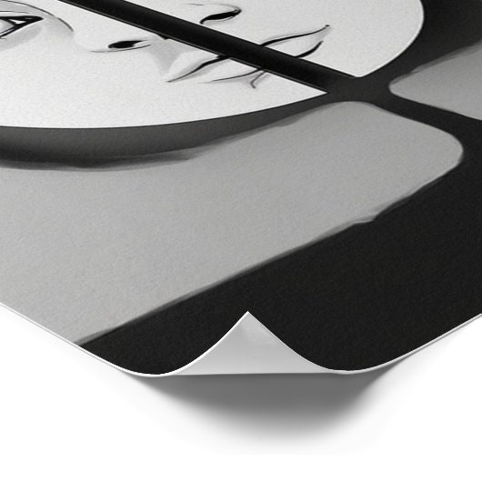 Gesichtskunstposter Poster (Ecke)