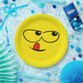 Gesichtslähmung Funny Emoticon Party Pappteller (Party)