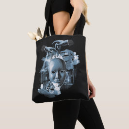 Gesichtslos - Design von Techno-Goth Streetwear Tasche