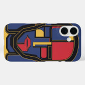 gesichtslose Figur mit gewagter, geometrischer For Case-Mate iPhone Hülle (Rückseite (Horizontal))