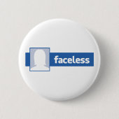 Gesichtslose Frau - Anonymes Profil Bild Button (Vorderseite)