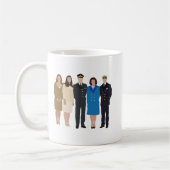 Gesichtslose Königsfamilieillustration Kaffeetasse (Links)