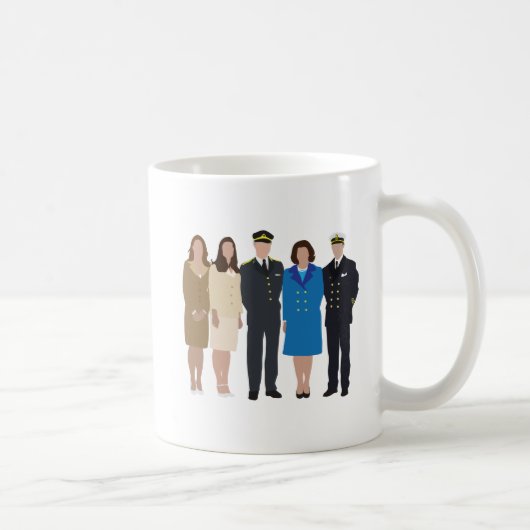 Gesichtslose Königsfamilieillustration Kaffeetasse (Rechts)