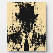 Gesichtsloser Gentleman: Abstrakte Eleganz Fotoplatte (Vorderseite)