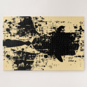 Gesichtsloser Gentleman: Abstrakte Eleganz Puzzle (Horizontal)