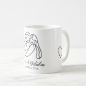 Gesichtsloser Personalisierter lesbischer Unterset Kaffeetasse (VorderseiteRechts)