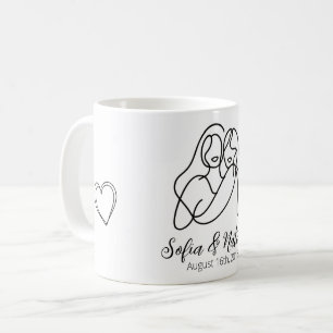 Gesichtsloser Personalisierter lesbischer Unterset Kaffeetasse