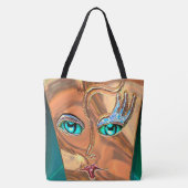 Gesichtsmaltes Girly-Muster Tasche (Rückseite)