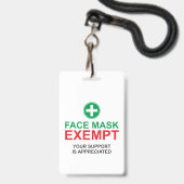 Gesichtsmaske ausgenommen ausweis (Rückseite mit Lanyard)