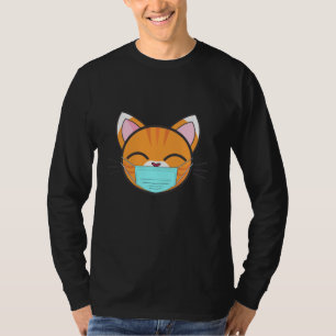 Gesichtsmaske der Katze, Niedliche Orangefarbene K T-Shirt