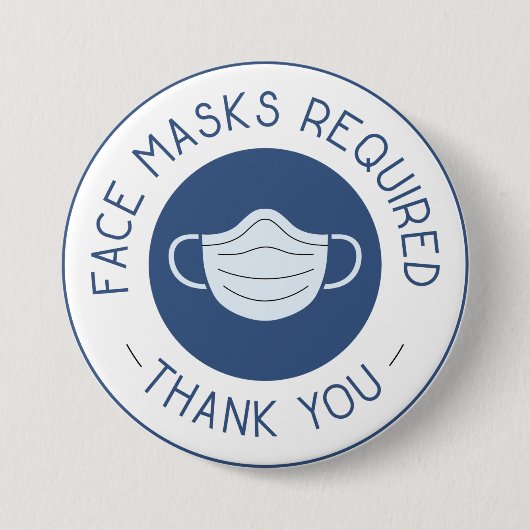 Gesichtsmaske erforderlich button (Vorderseite)