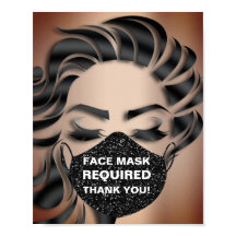 Gesichtsmaske erforderlich Cosmetologe Covid Glitz
