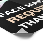 Gesichtsmaske erforderlich Cosmetologe Covid Holog Poster (Ecke)