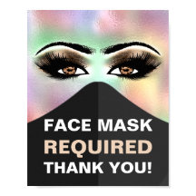 Gesichtsmaske erforderlich Cosmetologe Covid Holog