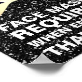 Gesichtsmaske erforderlich Covid Dankeschön Rose G Poster (Ecke)