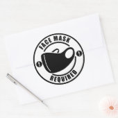 Gesichtsmaske erforderlich runder aufkleber (Umschlag)