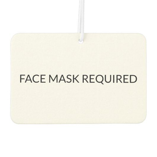 Gesichtsmaske Erforderlich Schwarzweiß einfaches Z Autolufterfrischer (Rückseite)