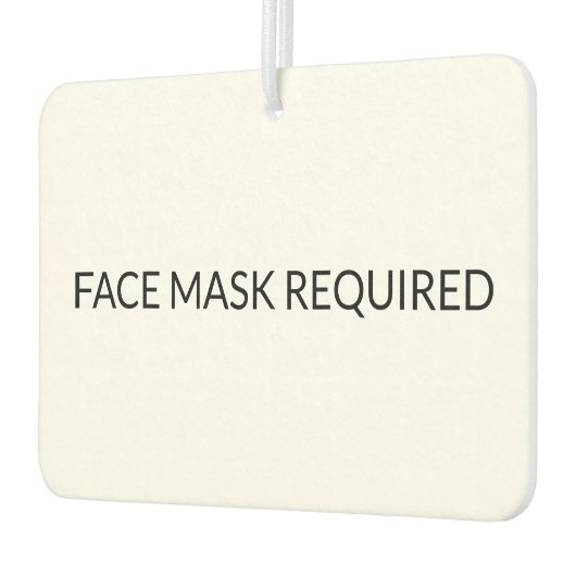 Gesichtsmaske Erforderlich Schwarzweiß einfaches Z Autolufterfrischer (Links)