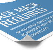 Gesichtsmaske erforderliches Geschäftszeichen Poster (Ecke)