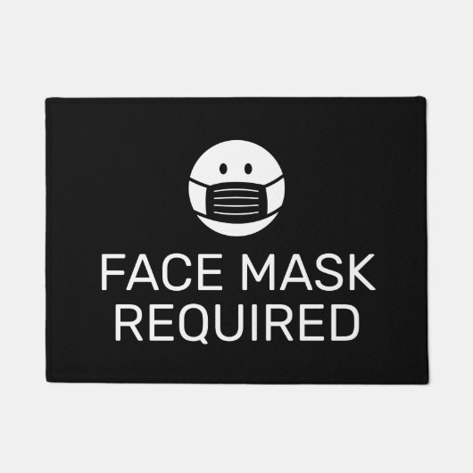 Gesichtsmaske erfordert Türmatte für den Shop (Vorderseite)