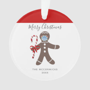 Gesichtsmaske Gingerbrot Mann Personalisiert Ornament