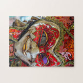 Gesichtsmaske Mardi Gras Louisana. Puzzle (Horizontal)