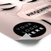 Gesichtsmaske mit erforderlichem Covid-Girl-Logo Poster (Ecke)