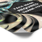 Gesichtsmaske mit erforderlichem Covid-Glitzer Sch Poster (Ecke)