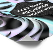 Gesichtsmaske mit erforderlichem Covid-Holograph Poster (Ecke)