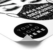 Gesichtsmaske mit erforderlichem Covid-Lash-Logo Poster (Ecke)