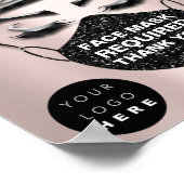 Gesichtsmaske mit erforderlichem Covid-Rose-Logo Poster (Ecke)