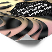 Gesichtsmaske mit erforderlicher Covid-Rose Gold Poster (Ecke)