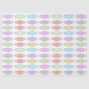 Gesichtsmaske Pastell Muster Seidenpapier