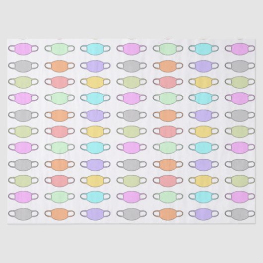 Gesichtsmaske Pastell Muster Seidenpapier (Vorderseite)