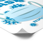 Gesichtsmaske tragen poster (Ecke)