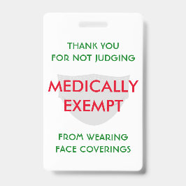 Gesichtsmaske weiß medizinisch ausgenommen ausweis