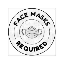 Gesichtsmasken erforderlich - Briefmarke aus selbs Permastempel