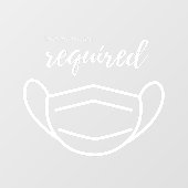 Gesichtsmasken sind für Berufliches Geschäft erfor Fensteraufkleber (Blatt)