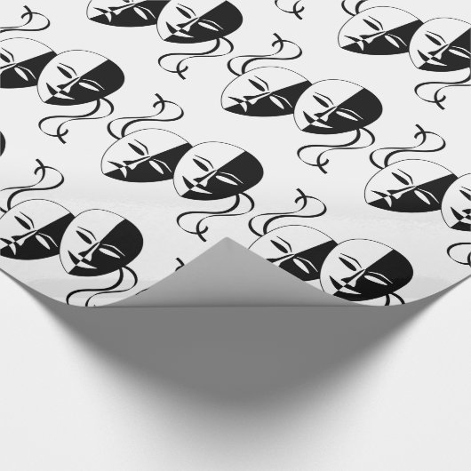 Gesichtsmasken und Gesichtsmasken für Comedy und T Geschenkpapier (Ecke)