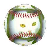 Gesichtsmuster der weißen Katze Thunder_Cove Baseball (Rückseite)