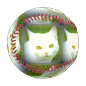 Gesichtsmuster der weißen Katze Thunder_Cove Baseball (Vorderseite Links)