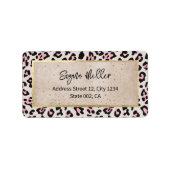 Gesichtsmuster und Gold Vintag Adressaufkleber (Vorne)