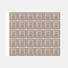 Gesichtsmuster und Gold Vintag Etiketten