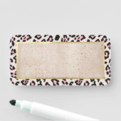 Gesichtsmuster und Gold Vintag Namensschild (Beispiel)