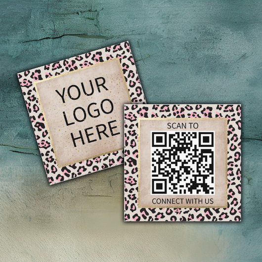 Gesichtsmuster und Gold Vintag Quadratische Visitenkarte