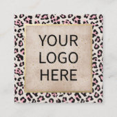 Gesichtsmuster und Gold Vintag Quadratische Visitenkarte (Vorderseite)